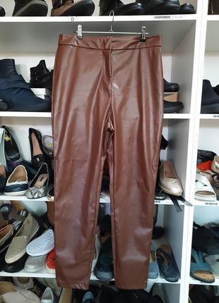 Крутые кожаные штаны кожзам shein р.48-50 (14)2 фото