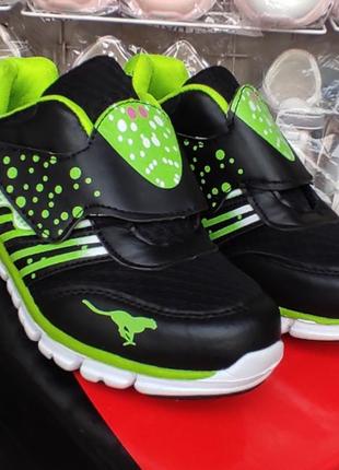 Кросівки для хлопчика дівчинки сітка чорні із зеленим 31 (20)10 фото