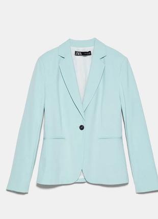 Невероятный бирюзовый пиджак, жакет zara