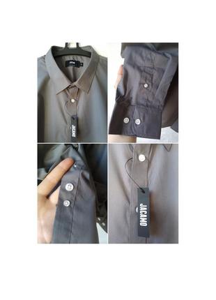 Новая мужская серая рубашка батал от jakamo размер 198 фото