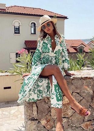 Шикарное миди платье в цветочный принт zara ❤️