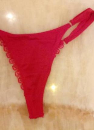 Сексуальный красный набор белья. бюстгальтер и трусики стринги. 70с 75 в трусики м3 фото