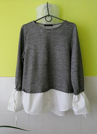 Свитшот с рубашкой обманка marks&spenser