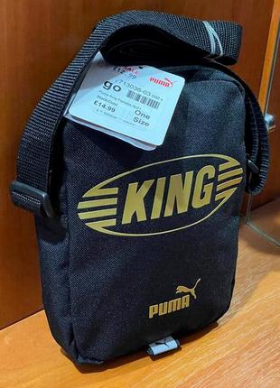 Puma king portable cross body bag black 079269 01 невеличка сумка на плече барсетка5 фото