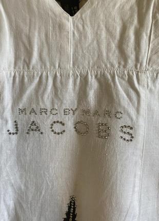 Красивый белый сарафан изо льна marc jacobs4 фото