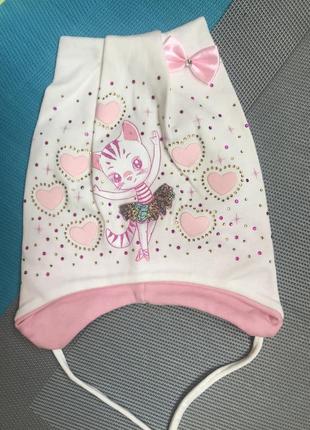 Шапочка для дівчини 1-2 років