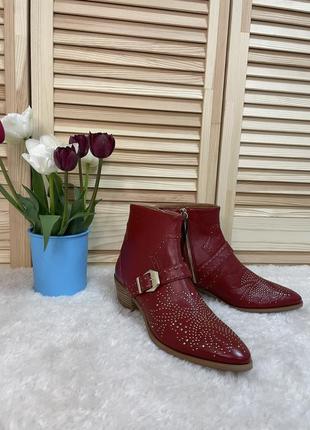 Ботинки женские деми кожаные р41 zara испания