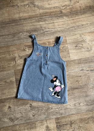 Новый сарафан джинсовый 98 см primark minnie mouse