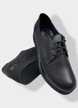 Туфли женские кожаные черные la pinta 0260-10116 фото