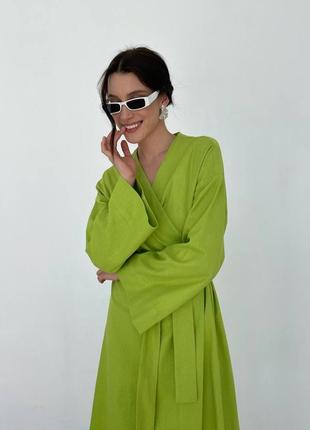Кимоно платье лен премиум 100%3 фото