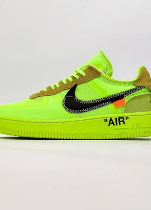 Кросівки nike air force 1 low off-white volt