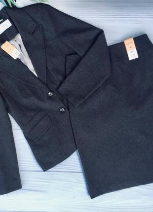 Стильный костюм двубортный пиджак + юбка,костюм для школы,учёбы,в офис
