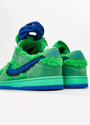 Кроссовки grateful dead x dunk sb green bear8 фото