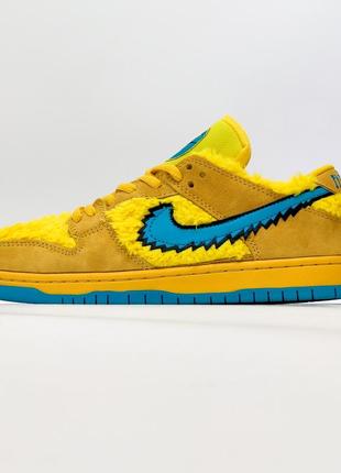 Кроссовки grateful dead x dunk sb yellow bear