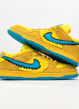 Кроссовки grateful dead x dunk sb yellow bear 2