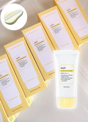 Dear, klairs all-day airy sunscreen spf50+ pa++++ 50 млзволожуючий сонцезахисний крем