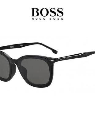 Мужские солнцезащитные очки hugo boss polarized black square sport-1292/f/sk 0807/m9 601 фото