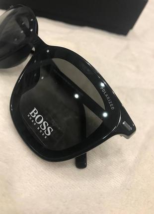 Мужские солнцезащитные очки hugo boss polarized black square sport-1292/f/sk 0807/m9 606 фото