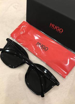 Мужские солнцезащитные очки hugo boss polarized black square sport-1292/f/sk 0807/m9 603 фото