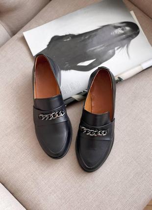Черные солидные туфли, черные деловые туфли2 фото