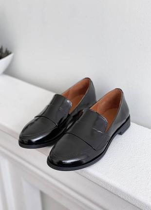 Черные солидные туфли, черные деловые туфли, черные лаковые туфли2 фото