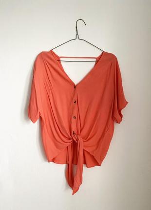 Яркий топ блуза warehouse с завязкой