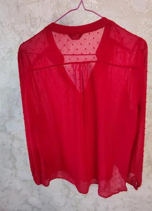 Блуза красная полупрозрачная