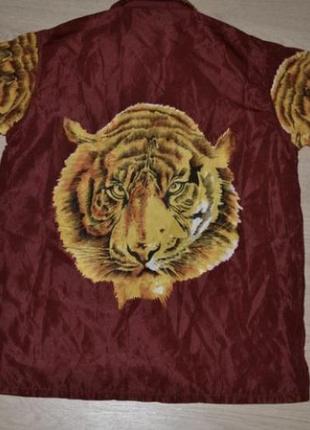 Сорочка гавайка тигр vintage usa2 фото