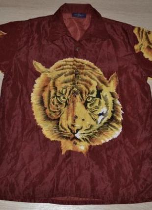 Сорочка гавайка тигр vintage usa1 фото