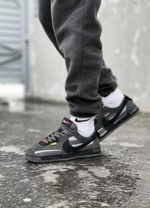 Мужские кроссовки nike cortez nylon grey black