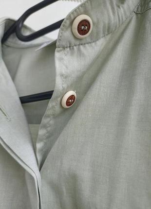 Винтажная оливковая рубашка delmod 38 размер