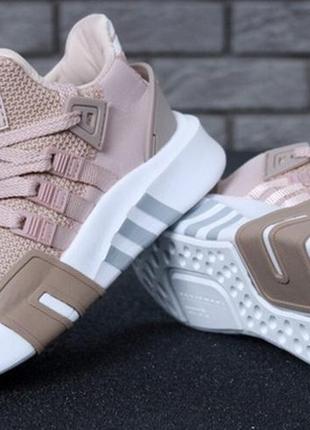 Женские шикарные кроссовки лоферсы адидас \ adidas eqt pink white.8 фото