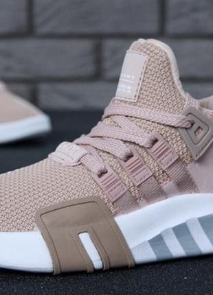 Женские шикарные кроссовки лоферсы адидас \ adidas eqt pink white.9 фото