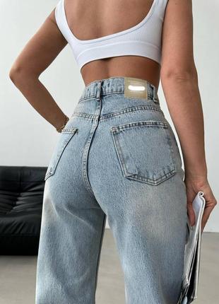 Жіночі джинси кльош на високій посадці5 фото