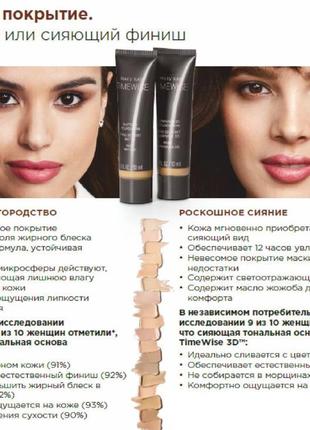 Матовая и сияющая тональная основа timewise 3d mary kay, мэри кэй, мери кей10 фото