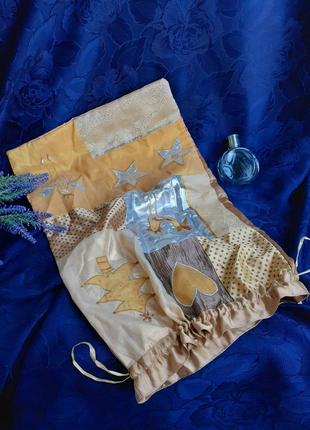 Винтаж!🎄🎊 gold пыльник органайзер мешок большой рождественский золотой сумка для хранения елка ангел звезды чехол2 фото
