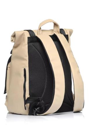 Чоловічий рюкзак ролл sambag унісекс rolltop ltt бежевий9 фото