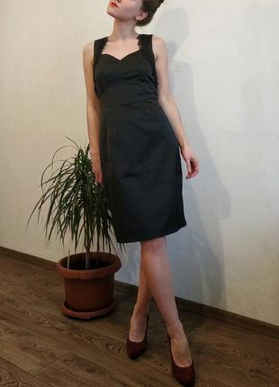 Платье черное футляр атласное миди с кружевом маленькое до колена l2 фото