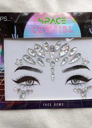 Стікер "space cowgirl" face gems3 фото