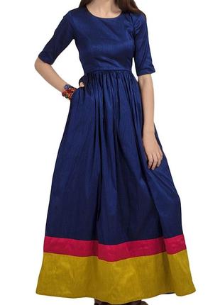 Розкішне максі довга шовкова сукня, сукня натуральний шовк, шовк, шовк, індія