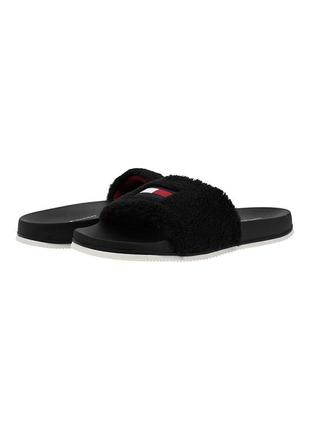 Женские шлепанцы tommy hilfiger dezia slides с мехом