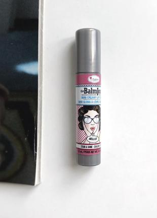 Міні блиск для губ thebalm🇺🇸 thebalmjour mini creamy lip stain відтінок hello2 фото