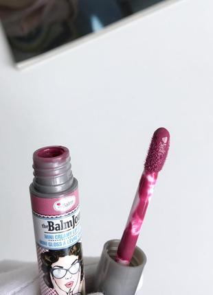 Мини блеск для губ thebalm🇺🇸 thebalmjour mini creamy lip stain оттенок hello3 фото