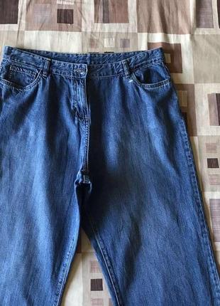 Женские широкие  укороченные джинсы размер 50-522 фото