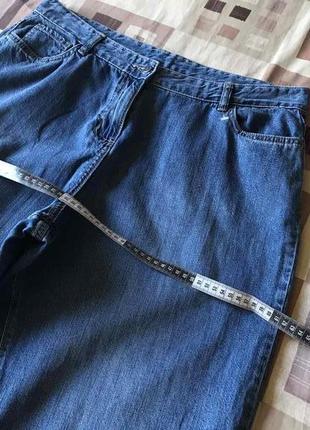 Женские широкие  укороченные джинсы размер 50-523 фото