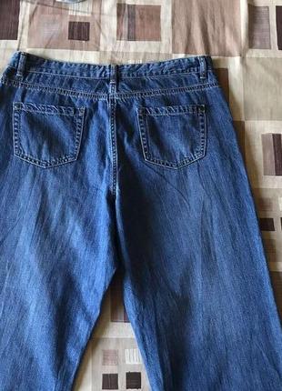 Женские широкие  укороченные джинсы размер 50-526 фото