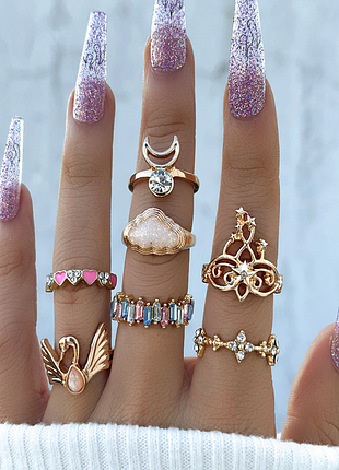 Новый набор из колец 7шт. №327