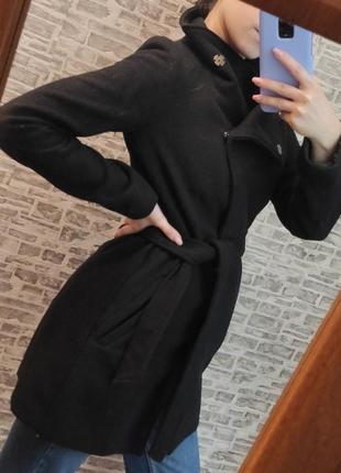 Пальто женское черное2 фото