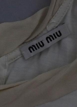 Майка блуза топ miu miu шелк хлопок8 фото