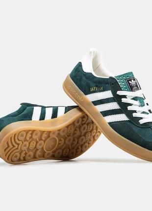 Женские кроссовки adidas x gazelle green 36-37-38-39-40